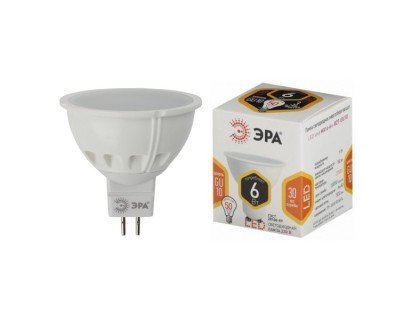 ЭРА светодиодная лампа smd MR 16-6W-827-GU5.3 6 вт