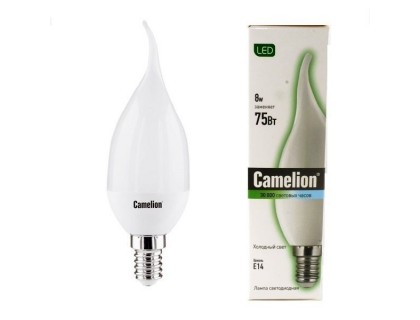 CAMELION LED 8-CW35-845-E14 свеча на ветру лампа светодиодная 8Вт 220В