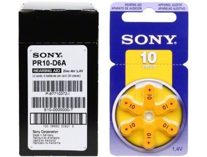 SONY PR 10 BL6 10 шт/кор для слуховых аппаратов