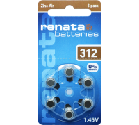 RENATA ZA312 BL6 для слуховых аппаратов часовые