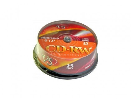 VS Диски CD-RW Cake 25 шт/кор