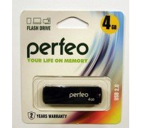 PERFEO 4 GB флеш-драйв чёрная с колпачком  USB 2.0 С09