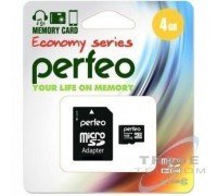 PERFEO 4 GB SDHC 10 класс с адаптером серия ECO