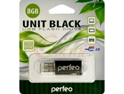 PERFEO 8 GB флеш-драйв чёрная с колпачком USB 2.0 C01
