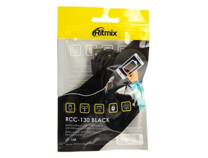 RITMIX Кабель RCC-130 чёрный USB TYPE-C 1 метр