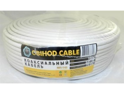 Коаксиальный кабель OBIHOD RG-6 омедн. белый