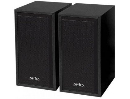 Колонки PERFEO Cabinet 2.0, 2*3Вт USB бук чёрное дерево 84 ВК